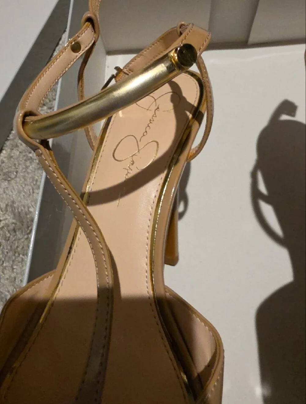 Jessica Simpson Beige Platform Stiletto Heels